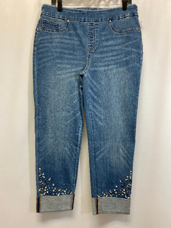 Jeans Jeggings By Chicos In Blue Denim, Size: 12