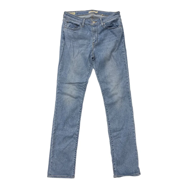 Jeans Skinny By Levis In Blue Denim, Size: 12