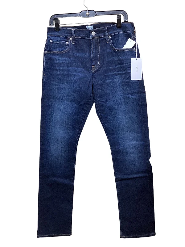 Jeans Straight By Edwin In Blue Denim, Size: 10