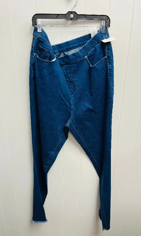 Jeans Straight By Isaac Mizrahi Live Qvc In Blue Denim, Size: 20