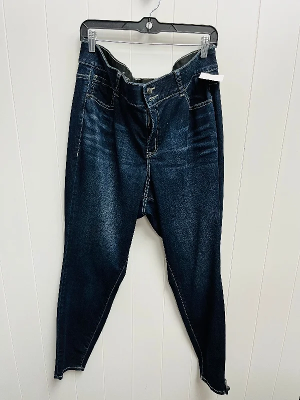 Jeans Straight By Lane Bryant In Blue Denim, Size: 18