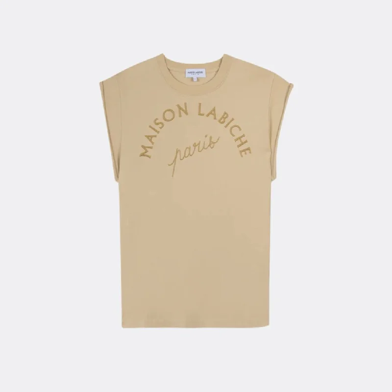 ""Maison Labiche Paris"" Sedaine T-Shirt (Light Khaki)