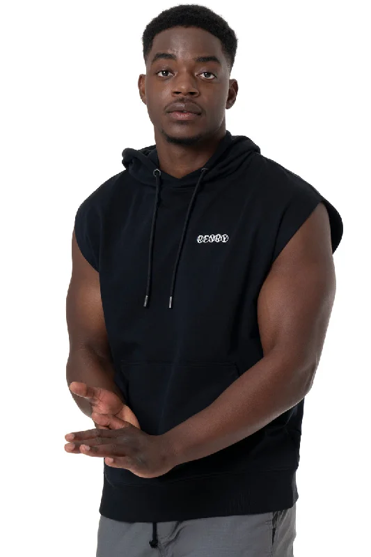 Unisex Sleeveless Hoodie _ 145379 _ Black