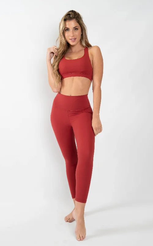 Bliss Legging 23"" in Red Dahlia