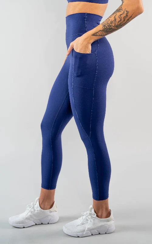 Bliss Legging 23"" With Pockets in Blueprint