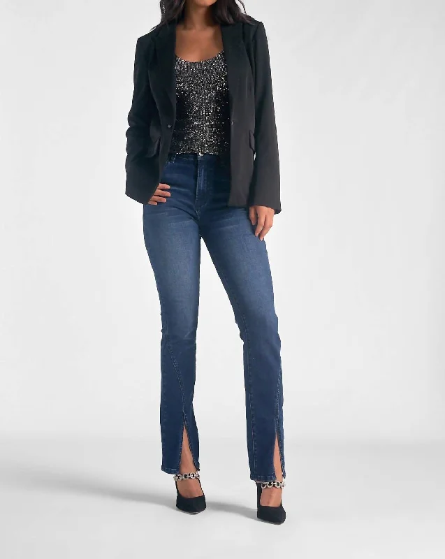 Rhinestone Rock Blazer In Black