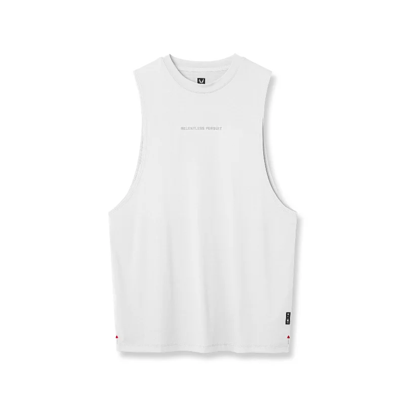 0837. 3D-Lite® 2.0 Lycra®  Muscle Tank - White ""RP""