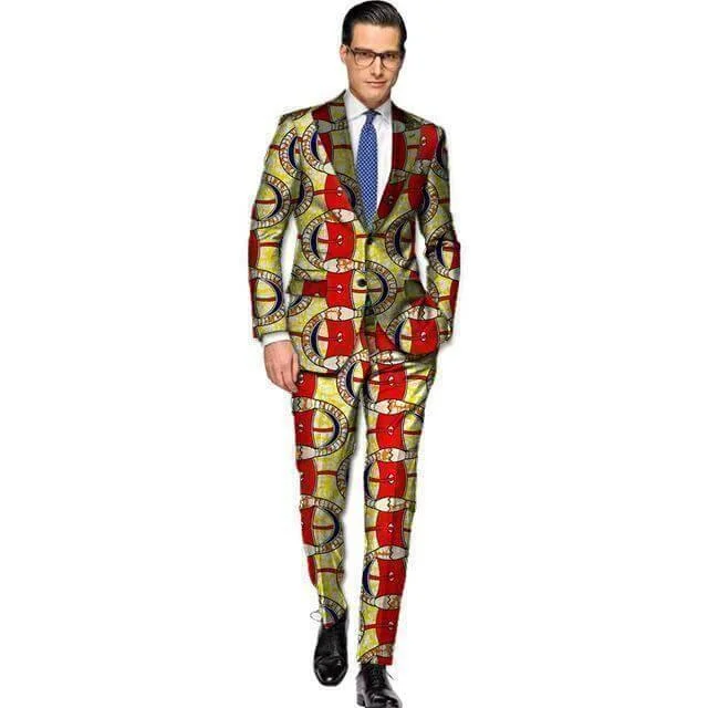 African Print Two Piece Suit