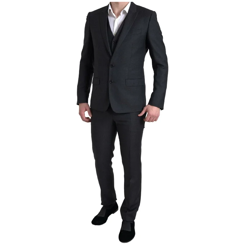 Dolce & Gabbana Elegant Black Martini Slim Fit 3-Piece Suit