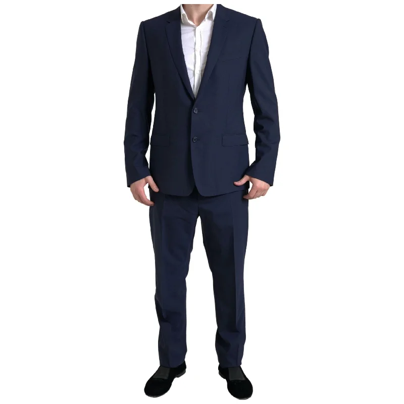 Dolce & Gabbana Elegant Blue Martini Slim Fit Two-Piece Suit