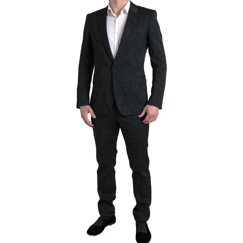 Dolce & Gabbana Elegant Slim Fit Black Martini Suit