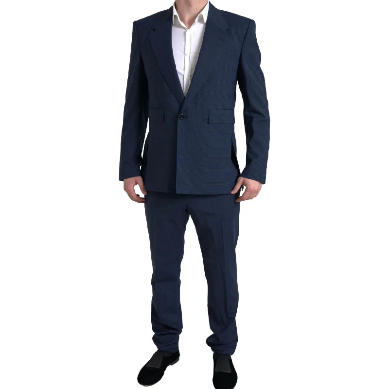 Dolce & Gabbana Elegant Slim Fit Blue Two-Piece Suit