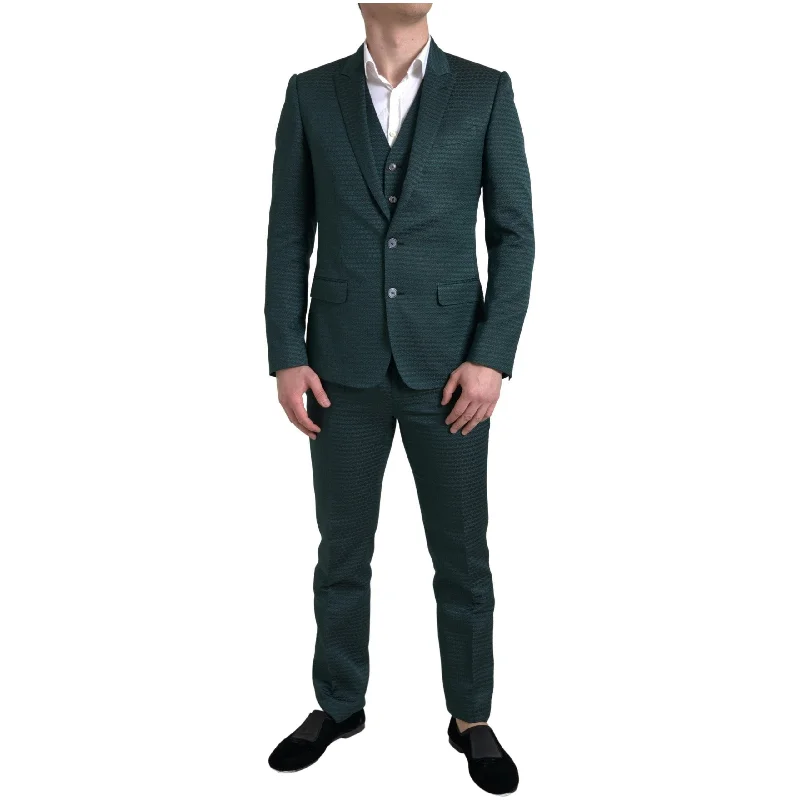 Dolce & Gabbana Emerald Elegance Slim Fit 3-Piece Suit