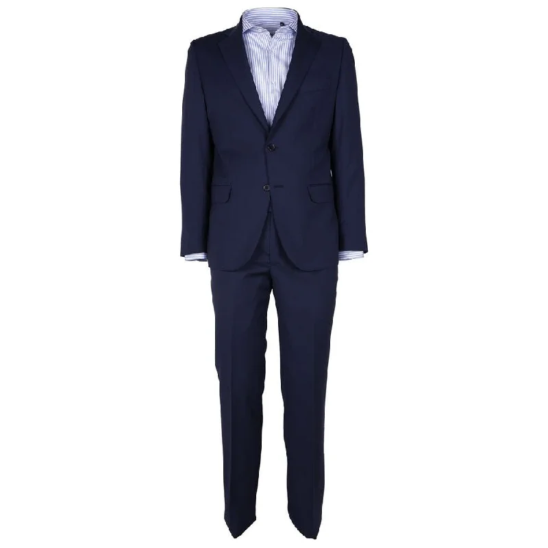 Made in Italy Elegant Men's Wool Suit in Classic Blue