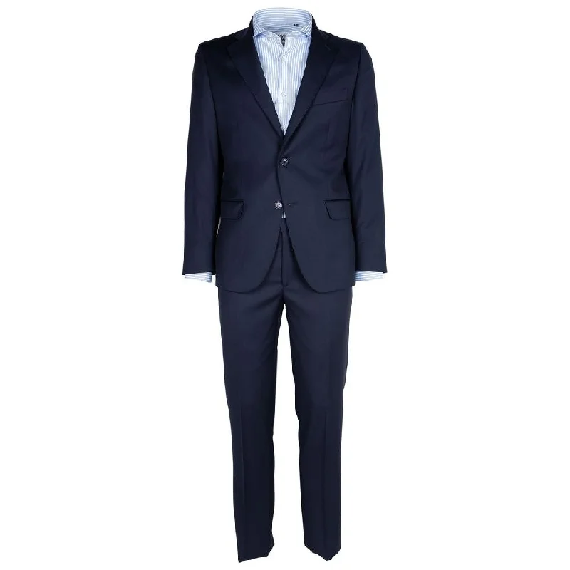 Made in Italy Elegant Wool Suit in Deep Blue